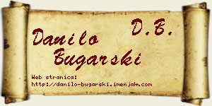 Danilo Bugarski vizit kartica